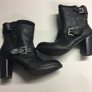 Black Leather Ankle Boots